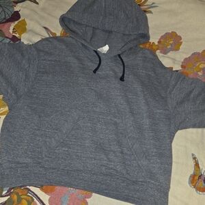 Hanes Blue Cotton Hooded Sweatshirt